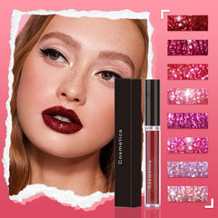 Glitter Skull Waterproof Long-Lasting Liquid Lipstick