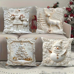 Elegant Christmas Decorative Pillow Covers