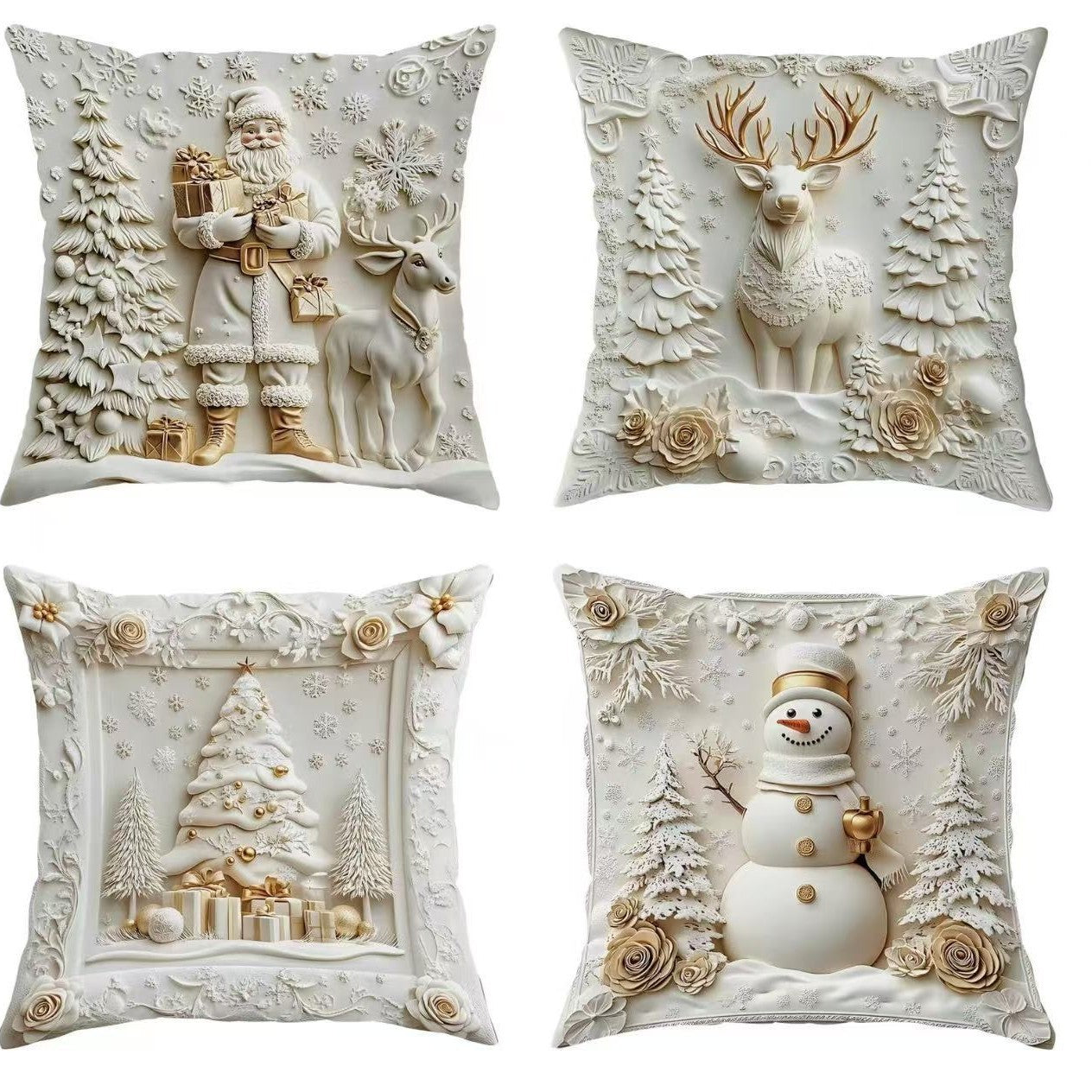 Elegant Christmas Decorative Pillow Covers