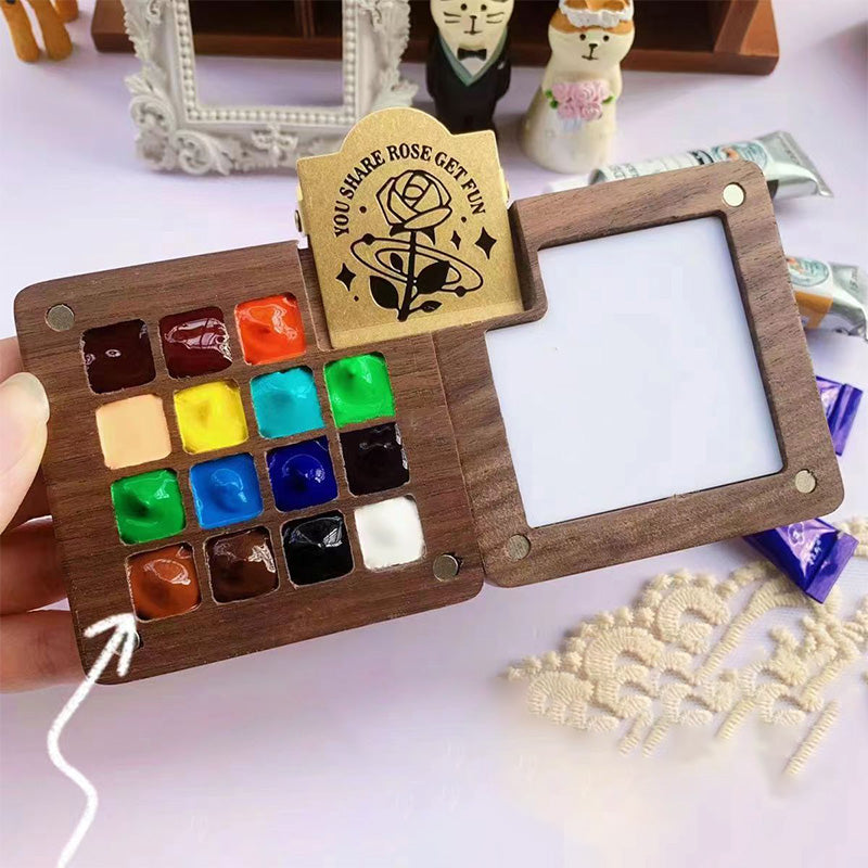 12 Grid Mini Portable Fingertip Paint Palette Bundle Set-3