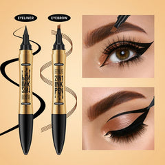 2-in-1 Waterproof Magic 4-fork Eyebrow Pen & Eyeliner-1