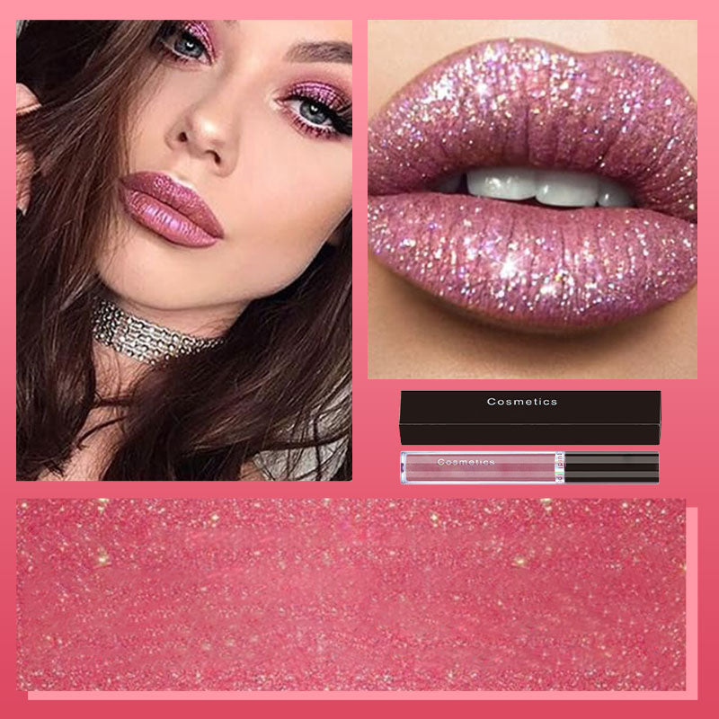 Glitter Skull Waterproof Long-Lasting Liquid Lipstick