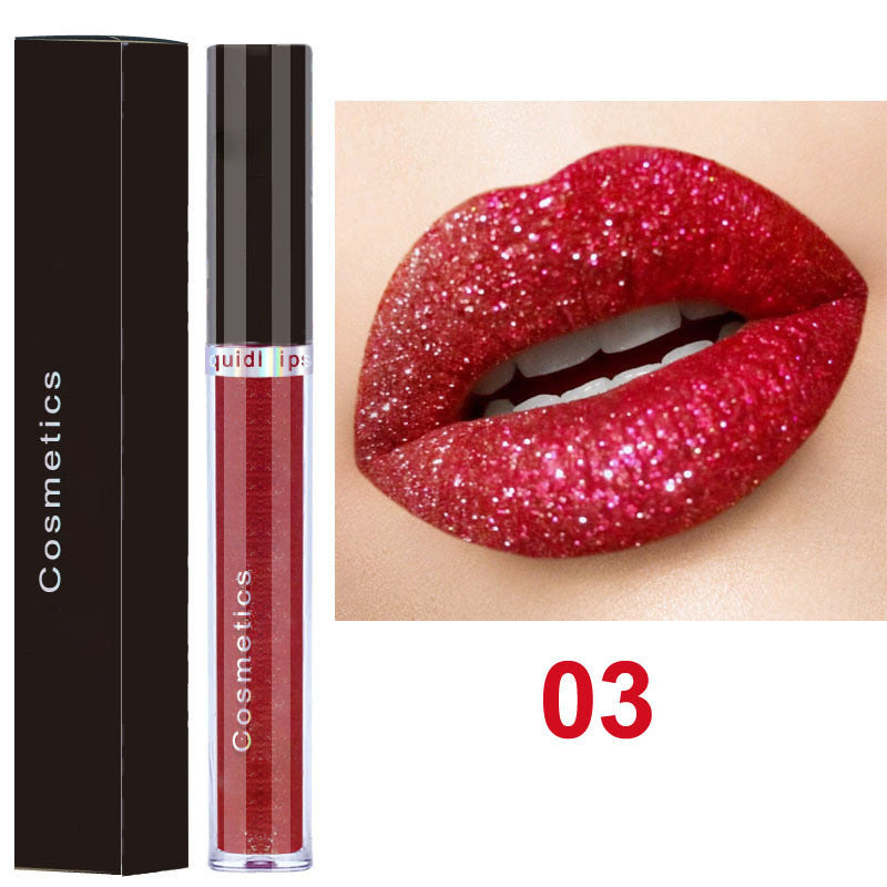 Glitter Skull Waterproof Long-Lasting Liquid Lipstick
