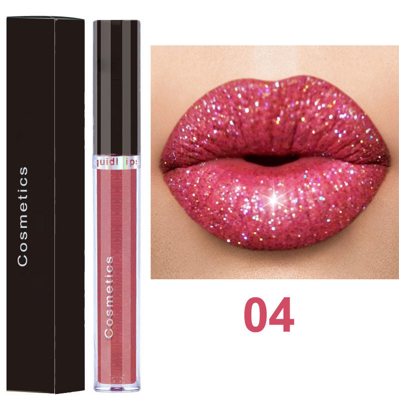 Glitter Skull Waterproof Long-Lasting Liquid Lipstick