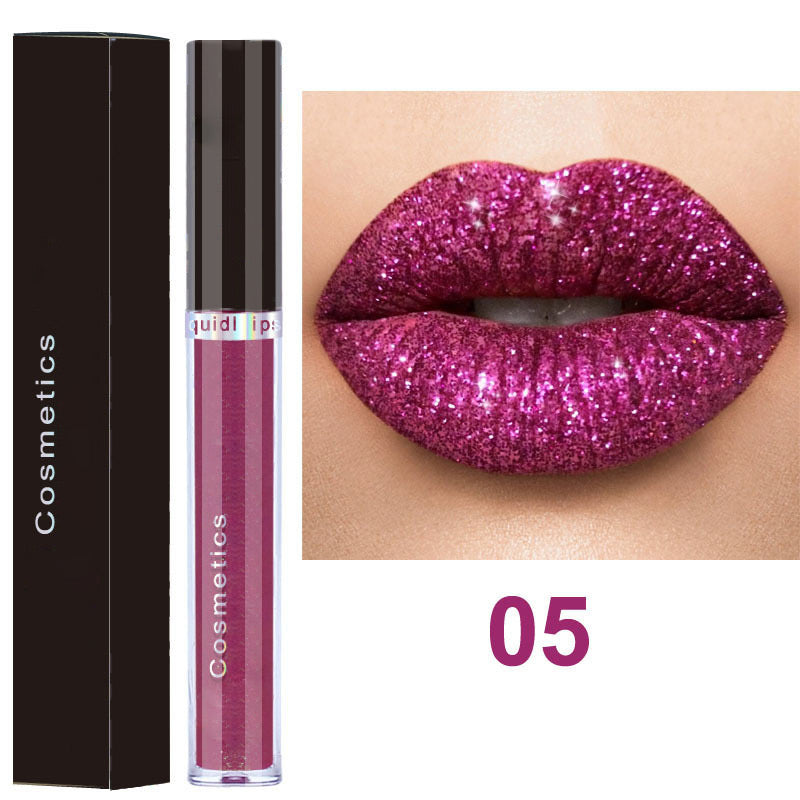 Glitter Skull Waterproof Long-Lasting Liquid Lipstick