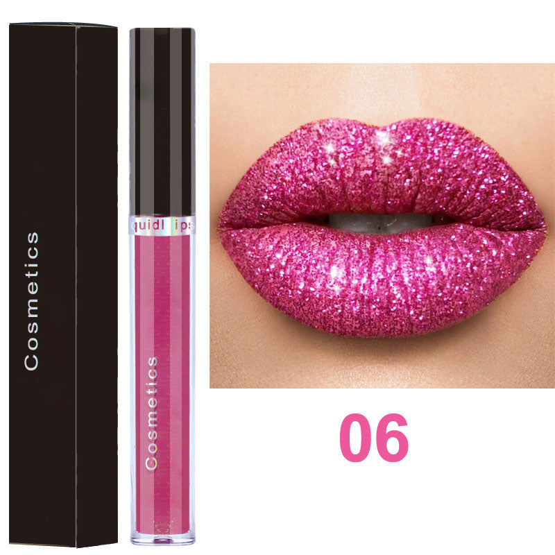 Glitter Skull Waterproof Long-Lasting Liquid Lipstick