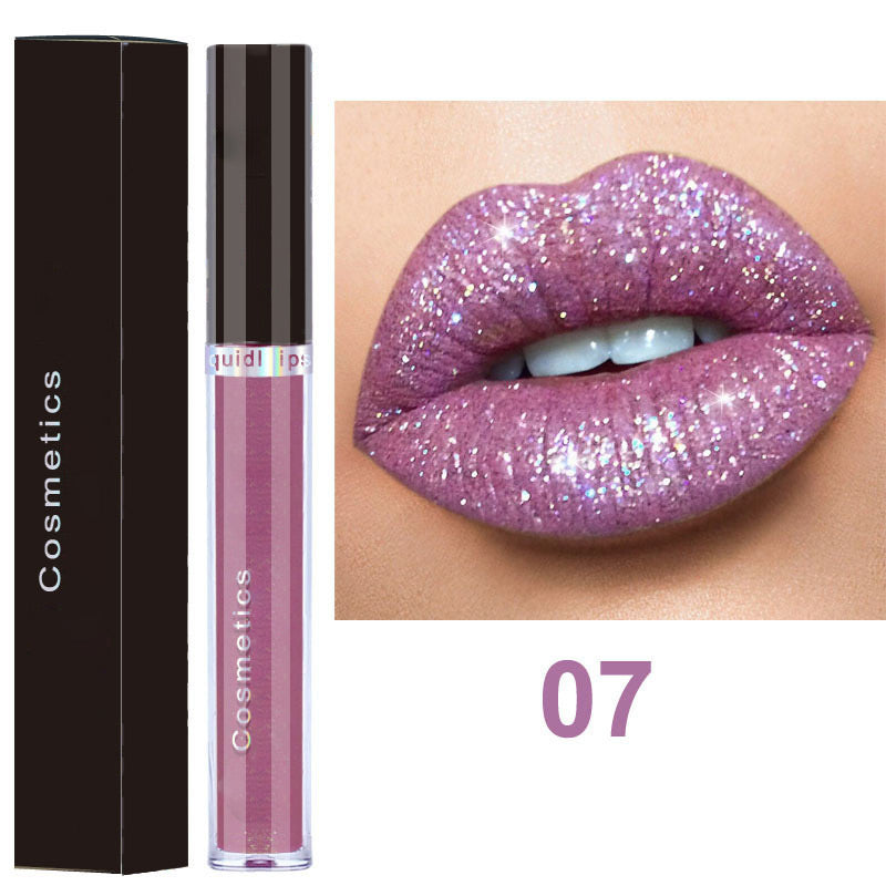 Glitter Skull Waterproof Long-Lasting Liquid Lipstick