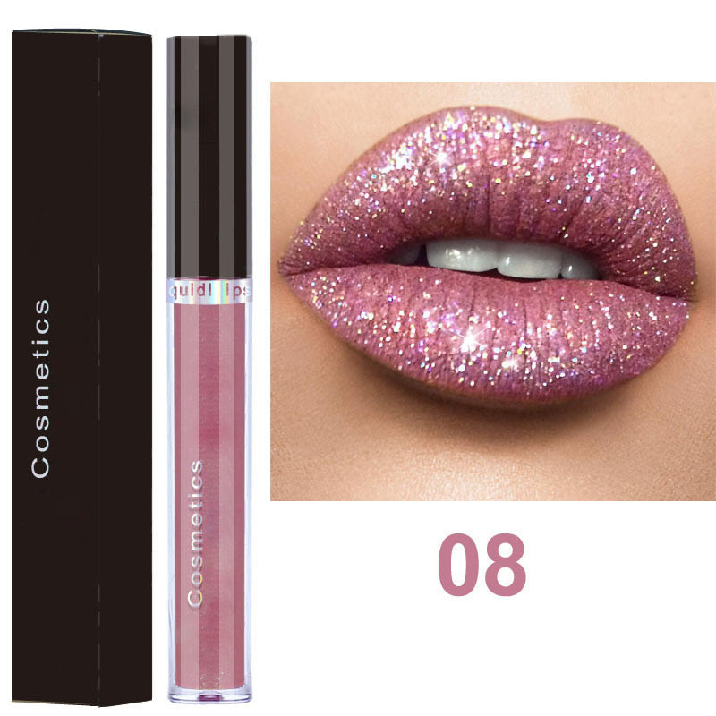 Glitter Skull Waterproof Long-Lasting Liquid Lipstick