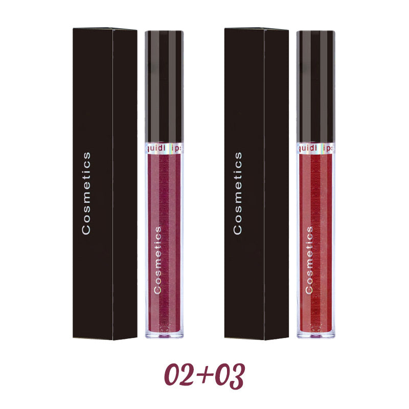 Glitter Skull Waterproof Long-Lasting Liquid Lipstick