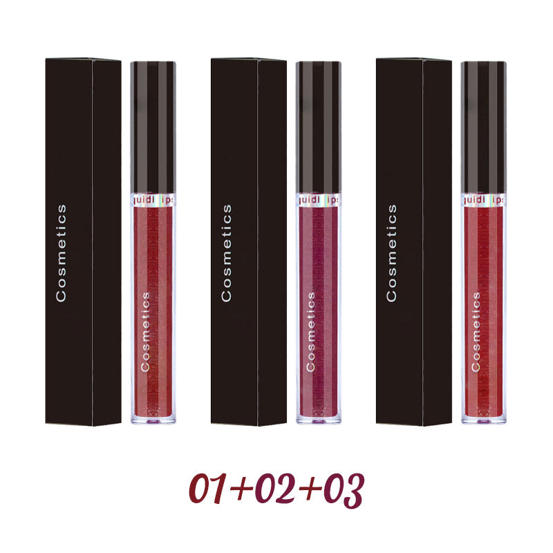 Glitter Skull Waterproof Long-Lasting Liquid Lipstick