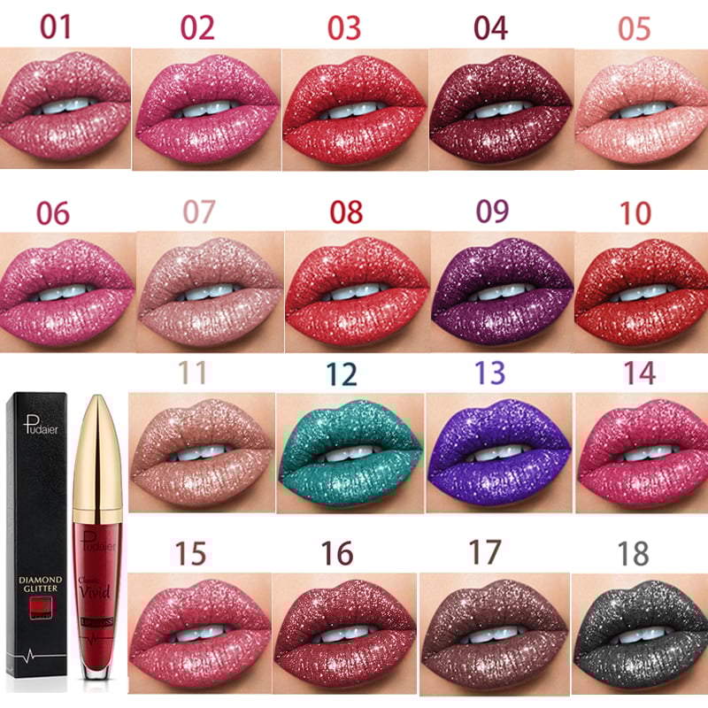 🔥Last Day Sale  55% OFF - Diamond Lip Gloss Matte To Glitter Liquid Lipstick🎁