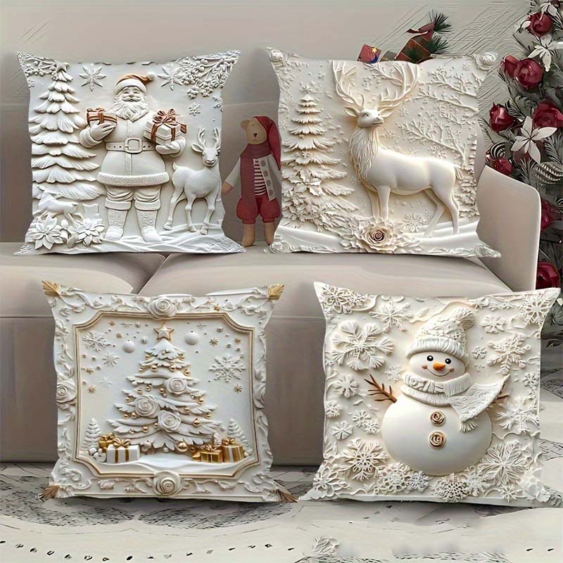 Elegant Christmas Decorative Pillow Covers