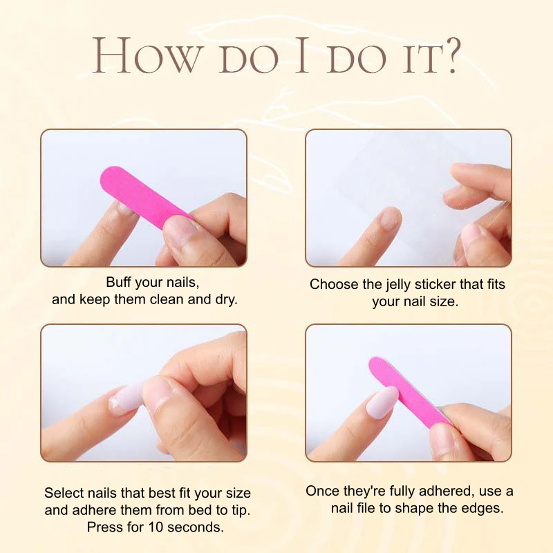 30 PCS Handcrafted Almond Press-On Nails Set