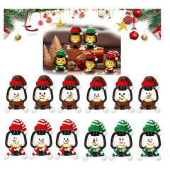 Christmas Decoration Mini Snowman Lantern with Hats and Scarves